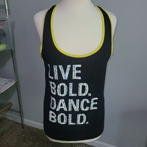ZUMBA LIVE BOLD DANCE BOLD INSTRUCTOR RACERBACK TANK